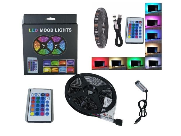 &uu TIRA LED (5050) + CONTROL REMOTO PARA TV 3 MTS LED-83088